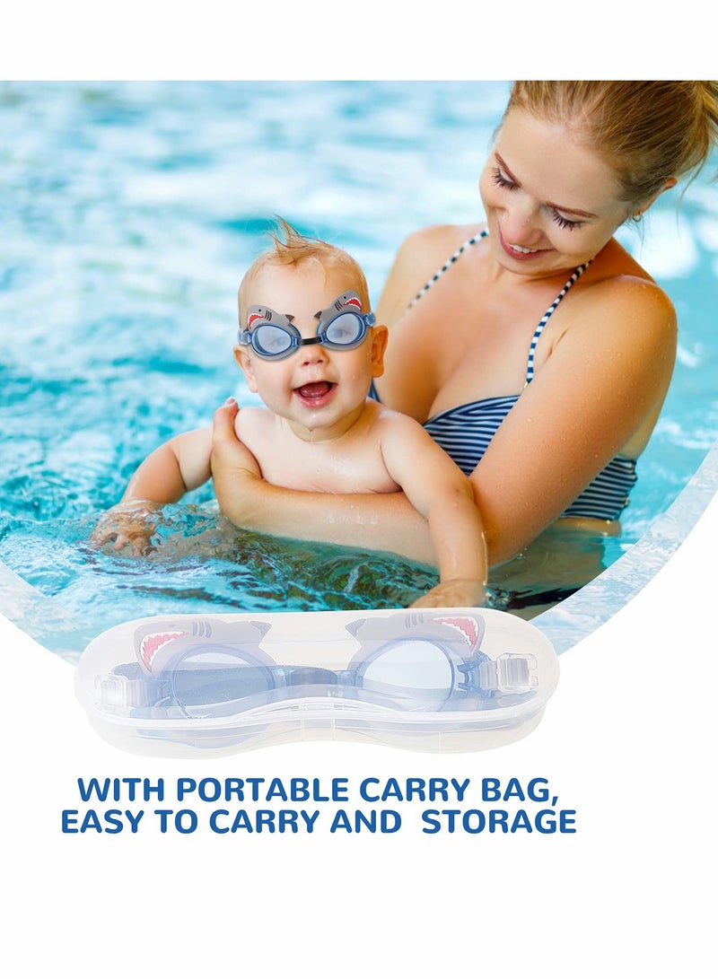 KASTWAVE Swim Goggles, Kids Swimming, with UV Protection and Anti-Fog No Leak, Adjustable Strap Flexible Nose Bridge Design Glasses for Children - Image 5