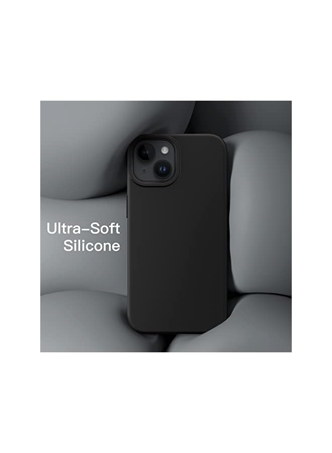 Jetech Silicone Case for iPhone 13 6.1-Inch, Silky-Soft Touch Full-Body Protective Phone Case, Shockproof Cover with Microfiber Lining (Black) - Image 4