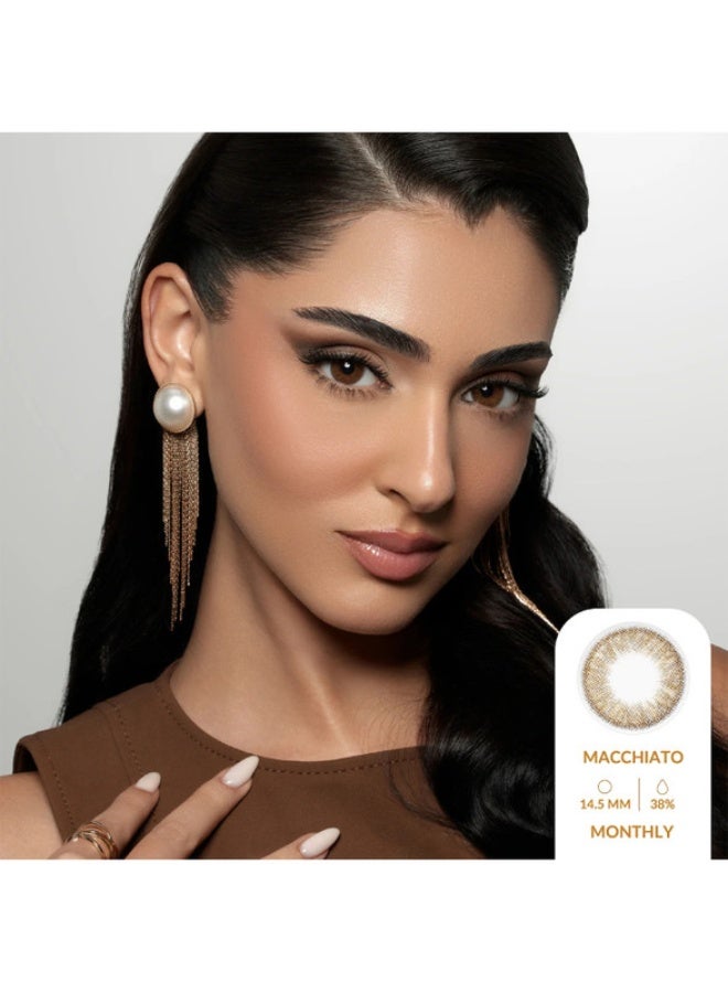 Amara Unisex Macchiato Monthly Disposable Contact Lenses, Color Contact Lenses, Cosmetic Contact Lenses, Brown Contact Lenses - Image 2