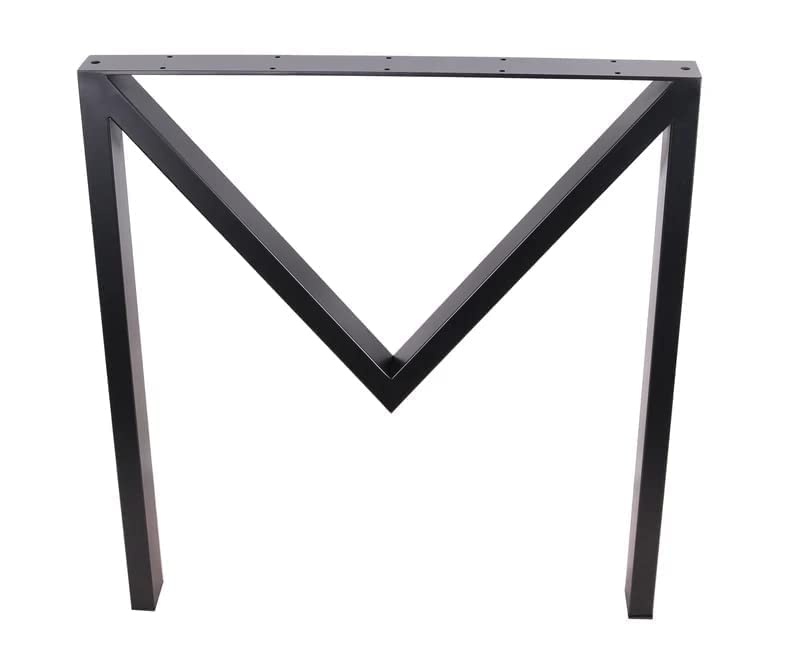 DECORILA DECORIL Metal Furniture Legs for Table Dining Table Legs for Kitchen Modern Industrial Style Pack of 2 Black M Shape - Image 1