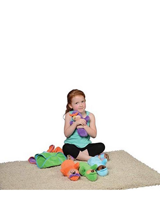 Constructive Playthings Swaddle Soft Baby Doll Toys with Matching Pockets, Multicultural Dolls, Daycare Essentials, Circle Time, Hook and Loop Closure, All Ages, Multicolor, Set of 4 - Image 4