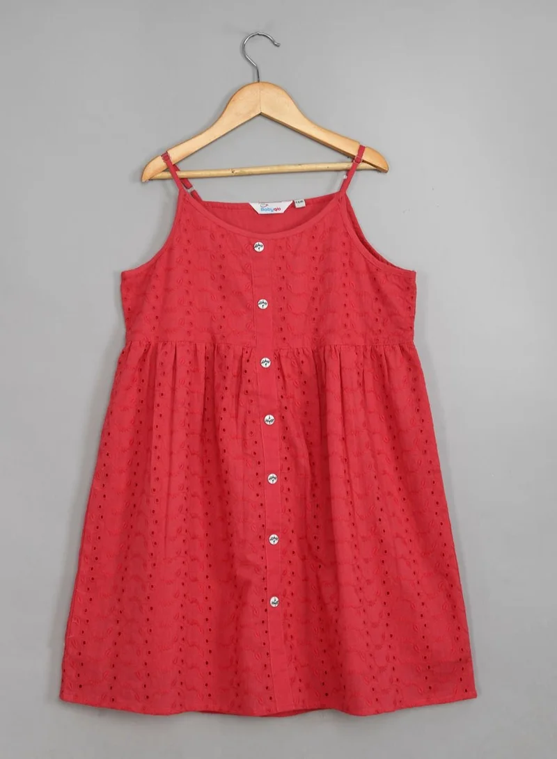 babyqlo Coral Eyelet Dress
