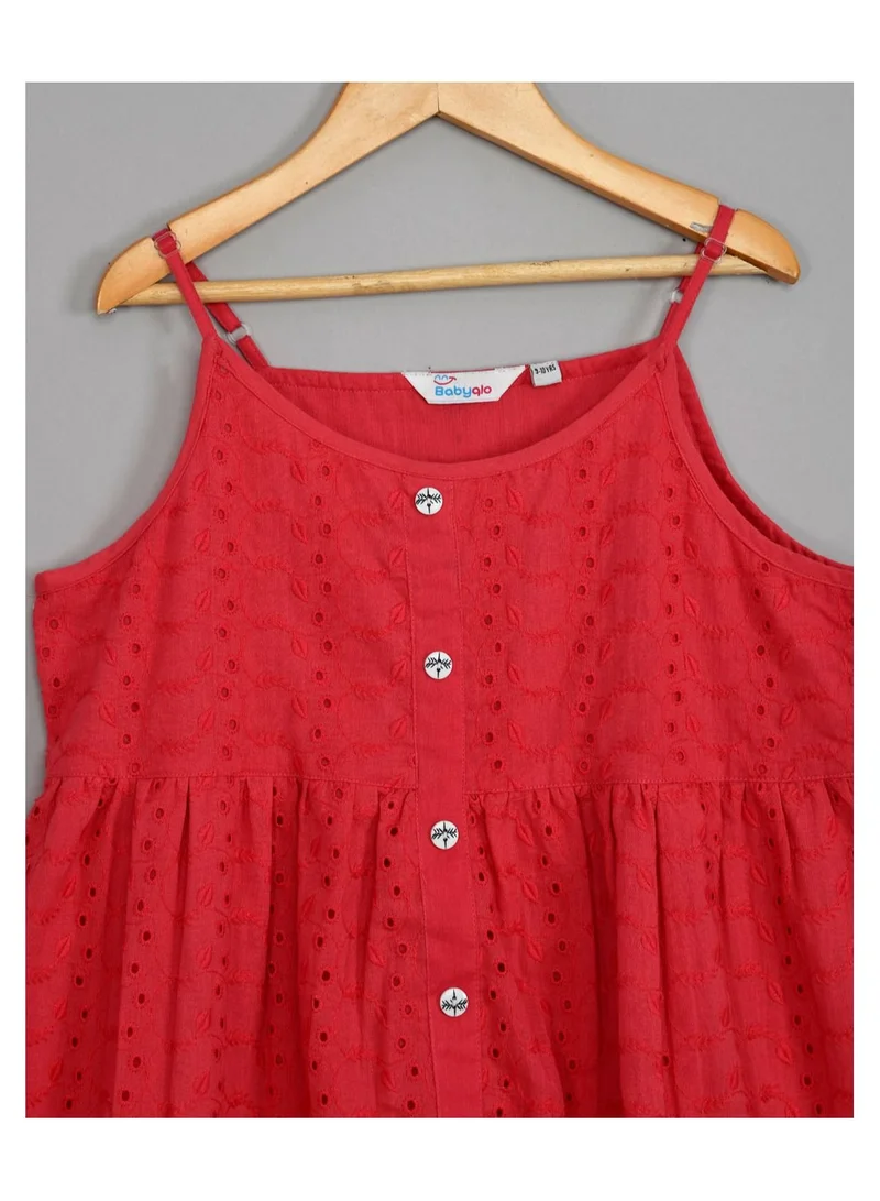 babyqlo Coral Eyelet Dress