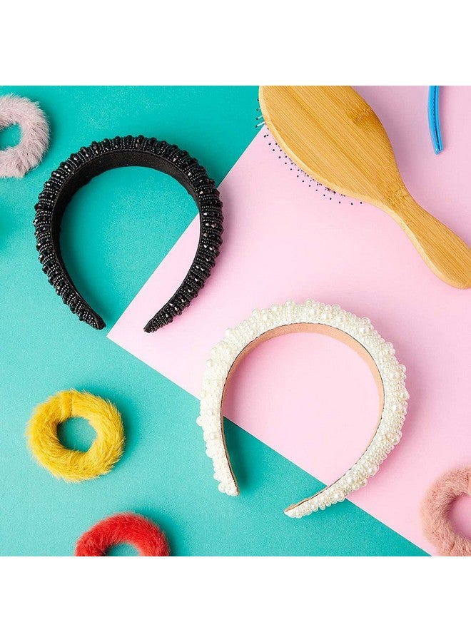 Glamlily Padded Pearl Headbands For Women Crystal Rhinestone Designs (2 Pack) - Image 3