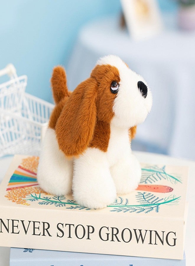 PEACH CAT Basset Hound Dog Stuffed Animal Cute Puppy Plushies Small Plush Toys Gifts for Kids White - Image 4