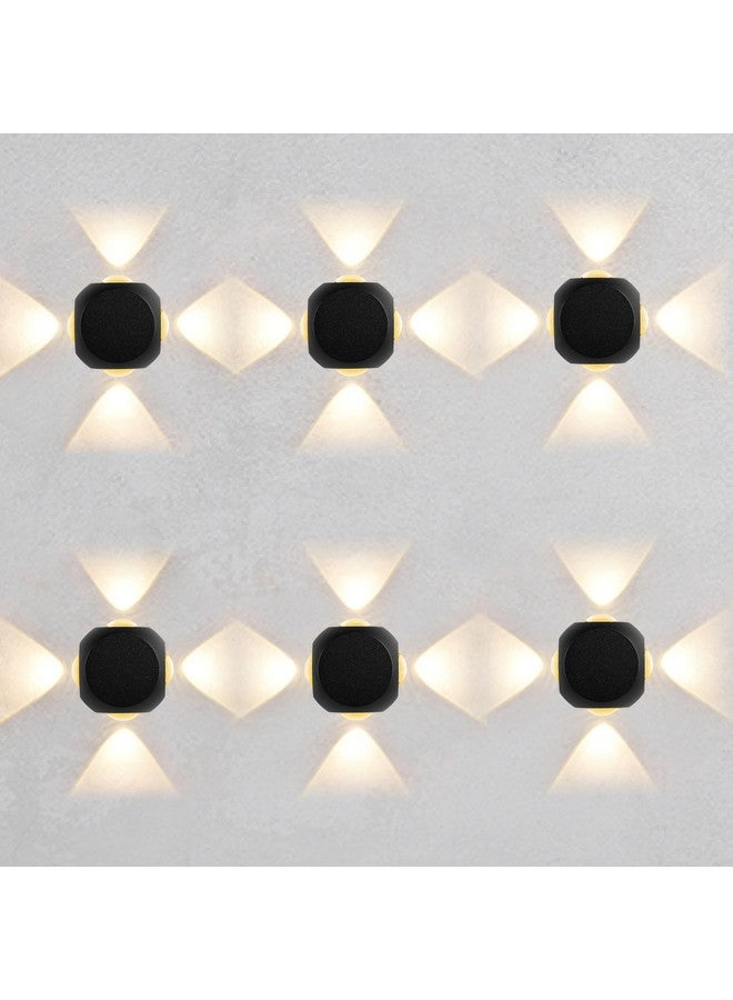Gesto 8W Waterproof Led Wall Light for Home Decoration - Up Down 4-Way LED Wall Lamp | IP65 Outdoor Fancy Wall Lights for Balcony,Gate,Elevation,Garden,Patio | Decorative Wall Mount Light -Pack of 6 - Image 1