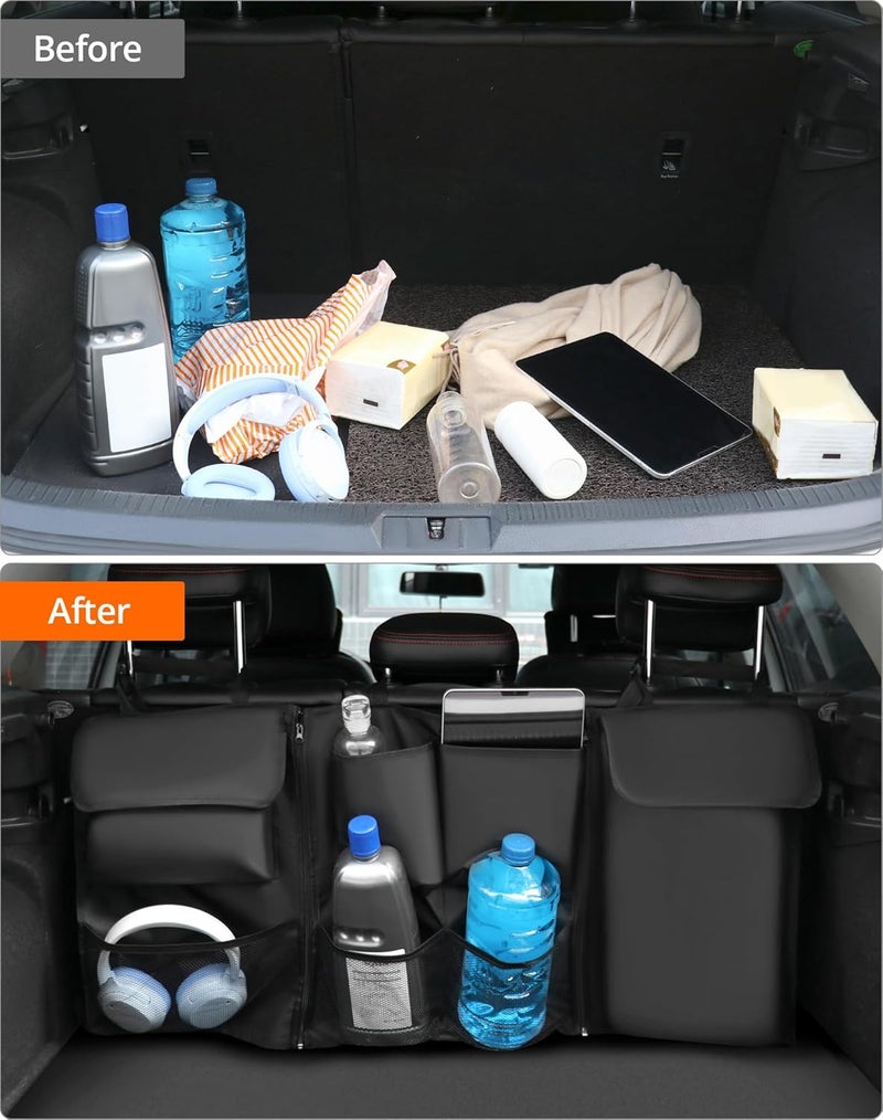 QWORK Car Trunk Organizer Bag - Waterproof, Large Capacity, Multi-Pocket Storage for SUV, Hatchback, Van - Image 5