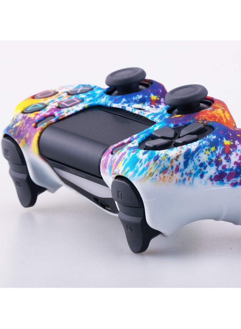 كينسو غطاء سيليكون مموه بالطباعة المائية لجهاز التحكم Sony PS4/Slim/Pro Dualshock 4 × 1 (طلاء مرشوش) مع مقابض إبهام × 8. - Image 3