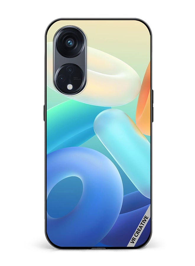 VR CREATIVE Protective Case Cover For Oppo Reno8 T 5G Rings Design Multicolour - Image 1