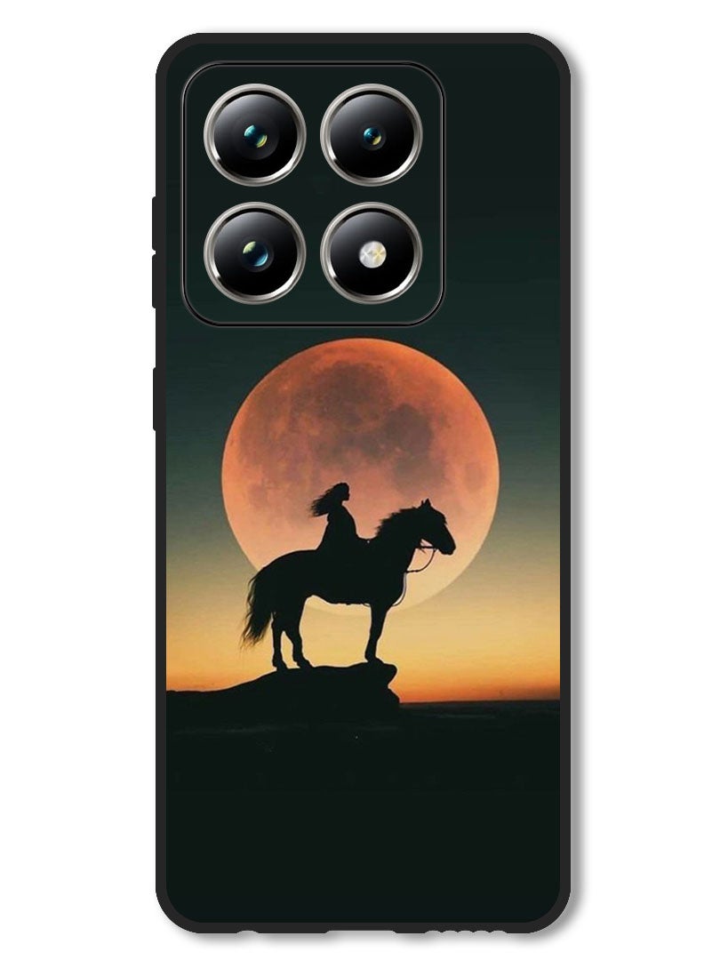 Theodor Case Compatible with Xiaomi 14T Protection Shockproof Bumper Cover Majestic Horse Sunset - Image 1
