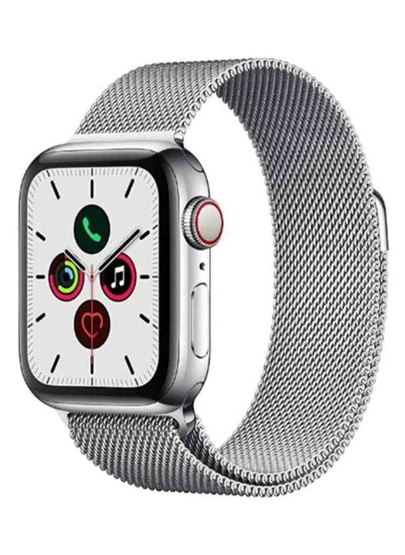 TWEGGON - Apple Watchband Compatible with 42mm(Series 10)/41mm/40mm/38mm Milanese Apple Watch Strap for Apple Watch All Series Silver - Image 1