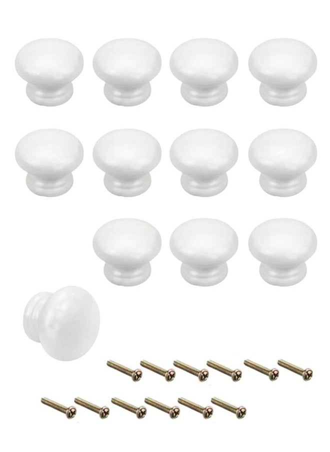 وهاواي 12PCS Wood Cabinet Knobs Drawer Knobs Round Cabinet Dresser Knobs with Screws Pulls Door Knobs Drawer Handles Knobs for Cabinets and Drawers  - Image 1