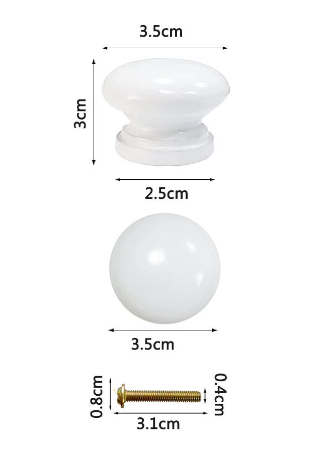وهاواي 12PCS Wood Cabinet Knobs Drawer Knobs Round Cabinet Dresser Knobs with Screws Pulls Door Knobs Drawer Handles Knobs for Cabinets and Drawers  - Image 2