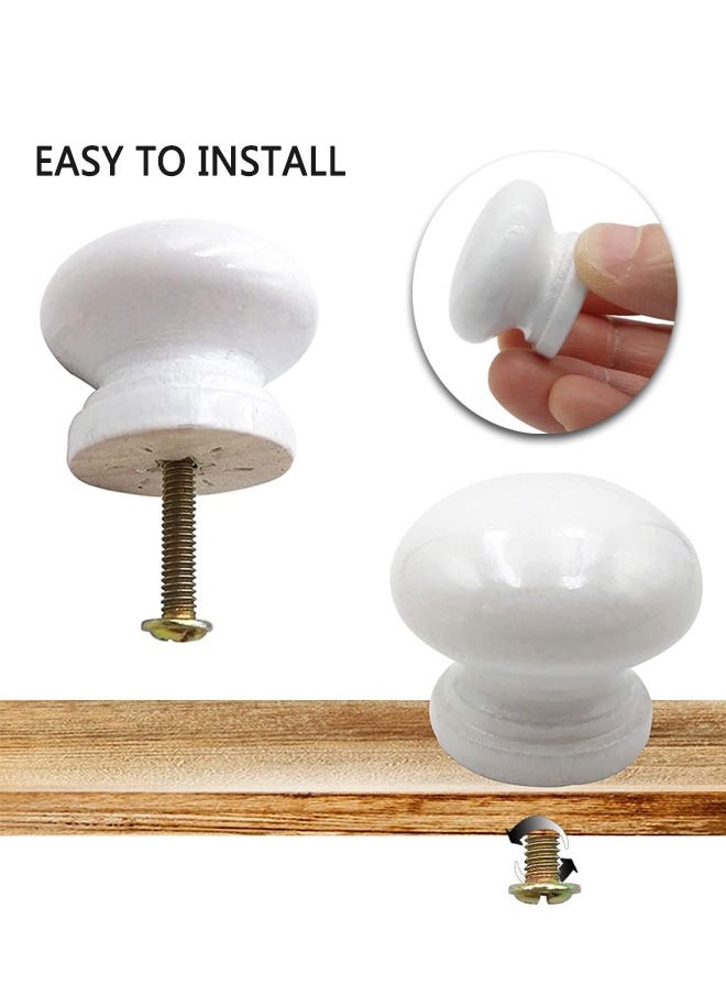 وهاواي 12PCS Wood Cabinet Knobs Drawer Knobs Round Cabinet Dresser Knobs with Screws Pulls Door Knobs Drawer Handles Knobs for Cabinets and Drawers  - Image 3