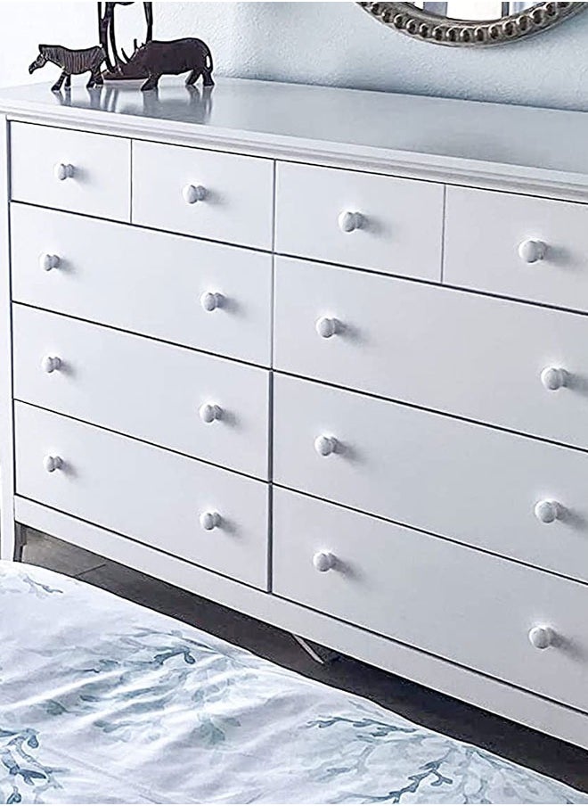 وهاواي 12PCS Wood Cabinet Knobs Drawer Knobs Round Cabinet Dresser Knobs with Screws Pulls Door Knobs Drawer Handles Knobs for Cabinets and Drawers  - Image 5