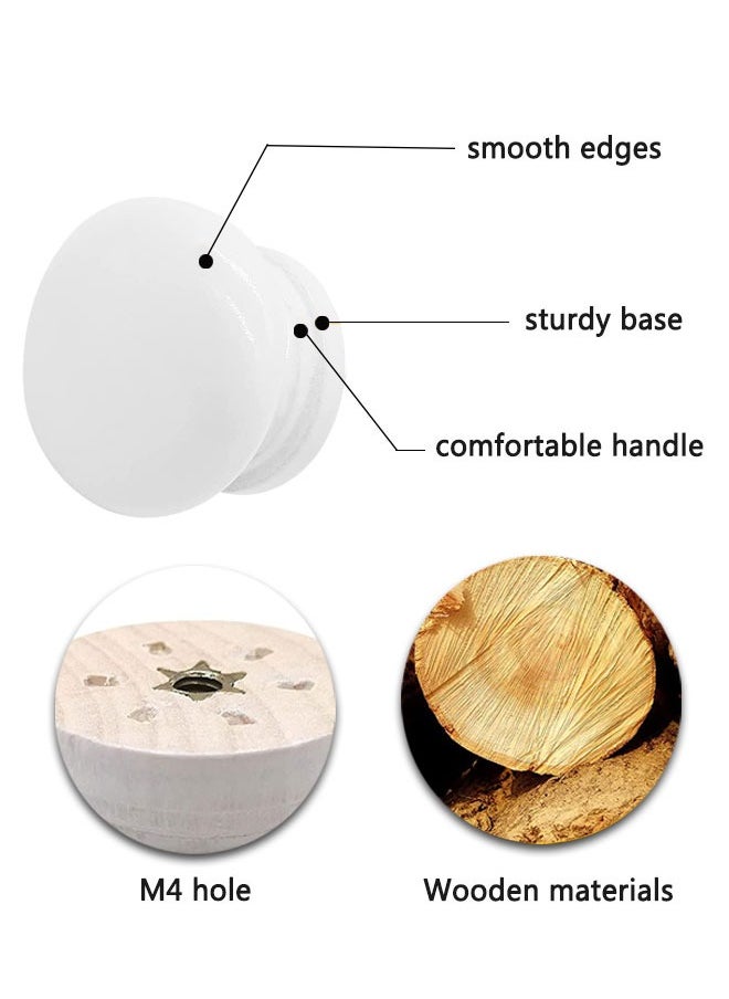وهاواي 12PCS Wood Cabinet Knobs Drawer Knobs Round Cabinet Dresser Knobs with Screws Pulls Door Knobs Drawer Handles Knobs for Cabinets and Drawers  - Image 4