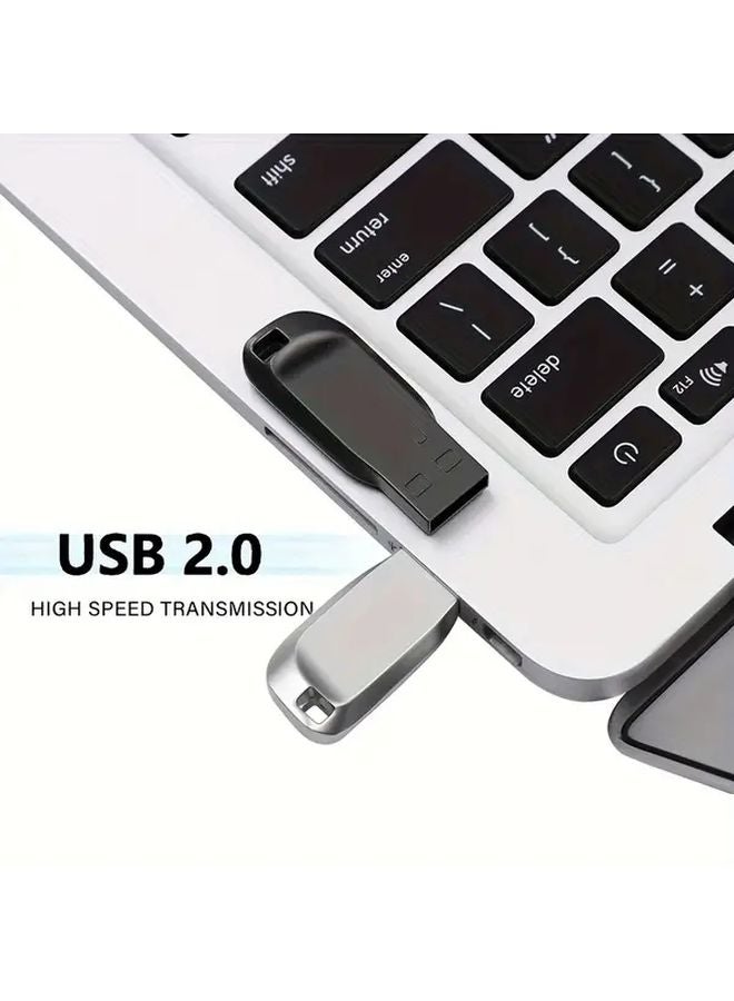 1GB USB 2 0 Flash Drive Metal High Speed Memory Stick Silvery Black - Image 5