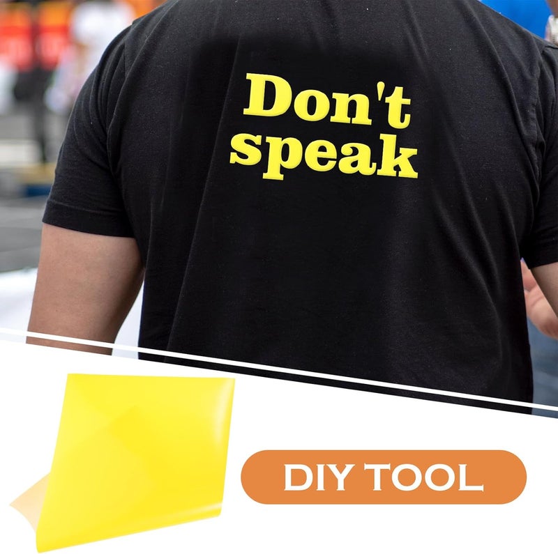 مصدر بضائع محلي موثوق ومستقر ورقة فينيل نقل الحرارة ثلاثية الأبعاد (3D Puff) للملابس DIY، أصفر 30 سم × 50 سم، فينيل قابل للكي للتيشيرتات والحقائب والوسائد للزينة إمكانية استقبال الطلبات بالجملة - Image 3