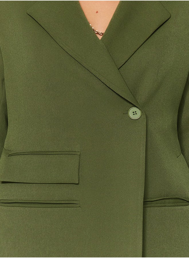 trendyol - Oversize Lined Woven Blazer Jacket TWOAW24BC00070 - Image 1