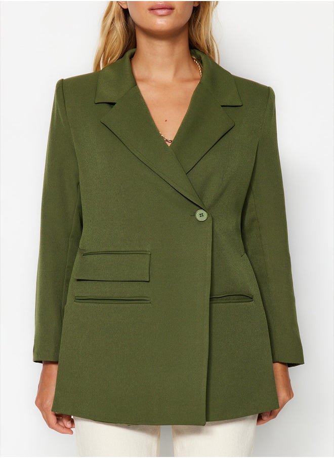 trendyol - Oversize Lined Woven Blazer Jacket TWOAW24BC00070 - Image 1