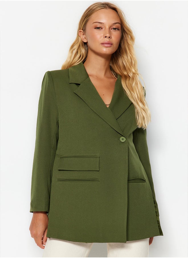 trendyol - Oversize Lined Woven Blazer Jacket TWOAW24BC00070 - Image 1