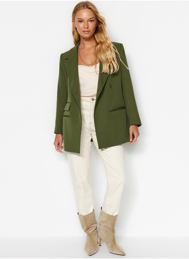 trendyol - Oversize Lined Woven Blazer Jacket TWOAW24BC00070 - Image 1