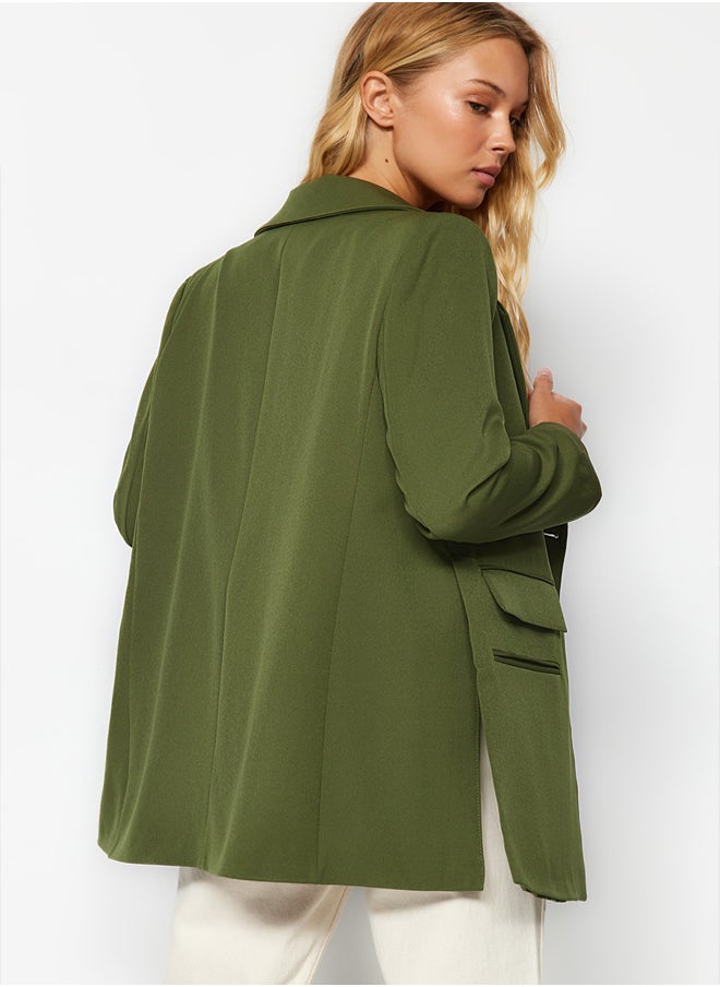 trendyol - Oversize Lined Woven Blazer Jacket TWOAW24BC00070 - Image 1