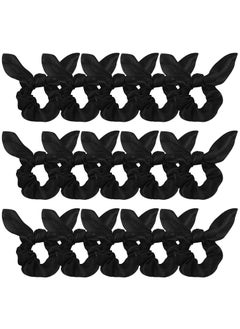 Ondder Ondder Hair Scrunchies  15 Pcs Bow Ribbon Scrunchies with Elastic Hair Ties Ponytail Holders  Hair Accessories for Women Girls and Kids  Black 