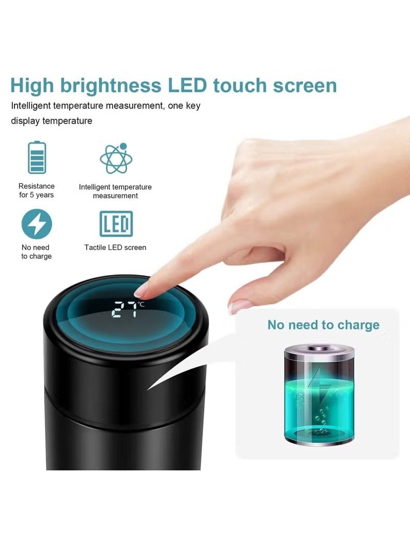 جونيس أكواب حرارية ذكية من الفولاذ المقاوم للصدأ زجاجة مياه عازلة LED عرض درجة الحرارة زجاجات ترمس ذكية أكواب قهوة 500 مل - Image 2