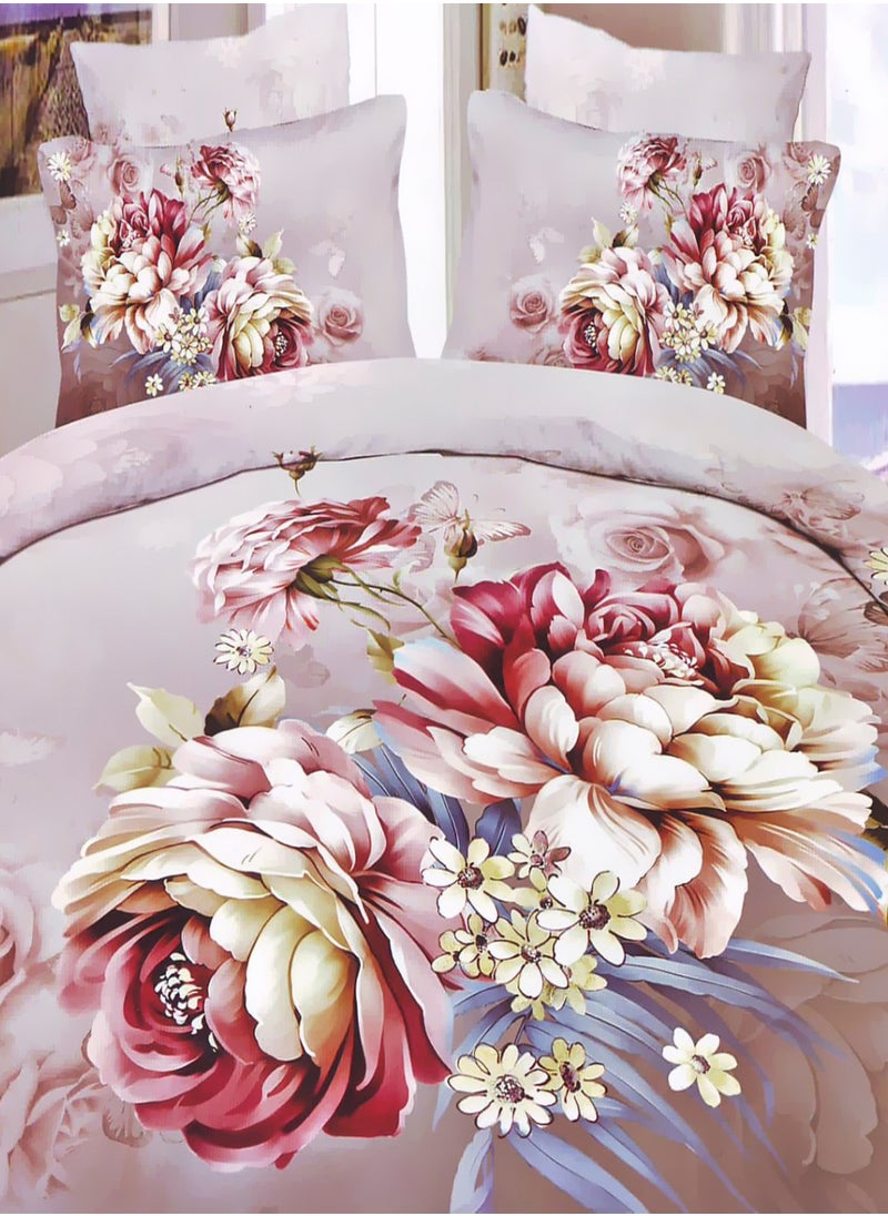 Generic - JASMINE 3D COMFORTER 3PCS SET WITH BEDSHEET AND PILLOW CASE (SIZE:160x220CM) (5009) - Image 1