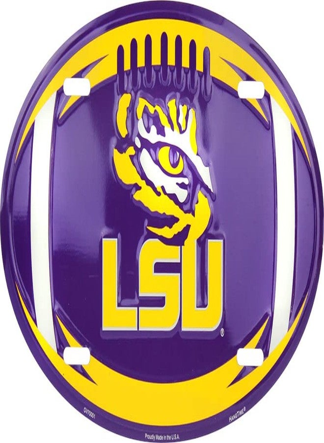 Hangtime - Louisiana State University - LSU Tigers Metal Oval License Plate 7 x 12