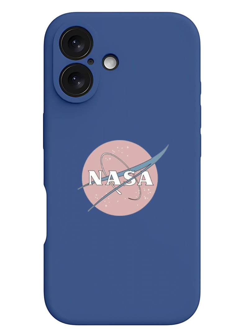 Theodor iPhone 16 Plus Blue Protective Slim Fit Case Liquid Silicone Cover with Full Body Protection Anti-Scratch Shockproof Case For iPhone - Nasa Pink - Image 1