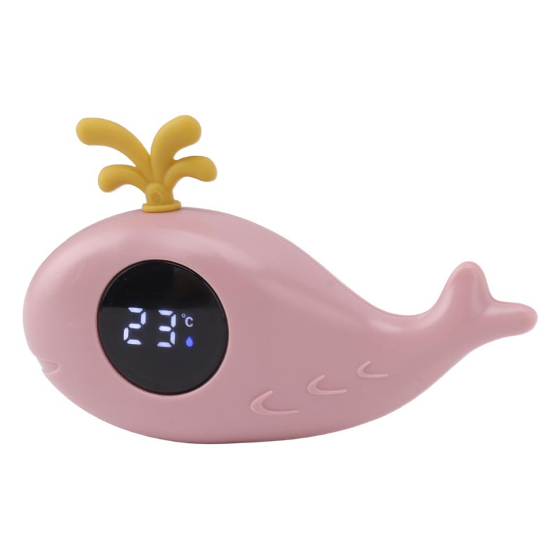 Baby Bath Thermometer Pink Soft Abs Material Portable Whale Shaped - Versatile Stable Design Water Thermometer for Newborn Parents Bath And Swimming Use - Image 4