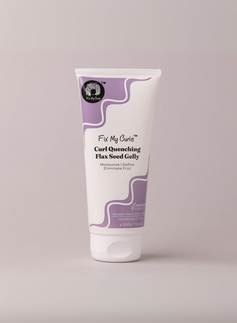 Fix My Curls Curl Quenching Flaxseed Gelly | 100GM / 200GM | With Aloe Vera, Chia & Flax Seeds | For Curly, Wavy & Frizzy Hair | Silicone Free Curl Definition with Strong Hold Curl Defining Gel | Vegan | Fix My Curls - Image 2