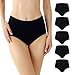Battewa Washable Absorbency Incontinence Regular Underwear for Women Reusable Leak Proof Protection Panties for Bladder Leakage5Black 3XLarge 5 Pack - Image 1