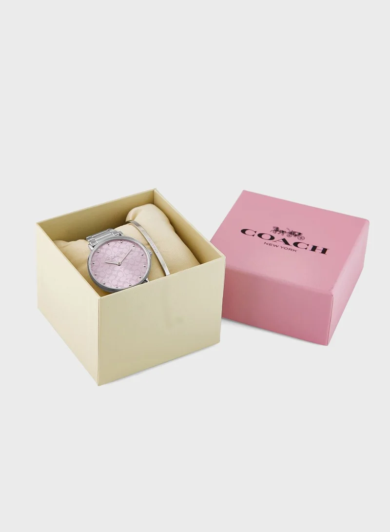 COACH Perry Giftset Steel Strap Analog Watch