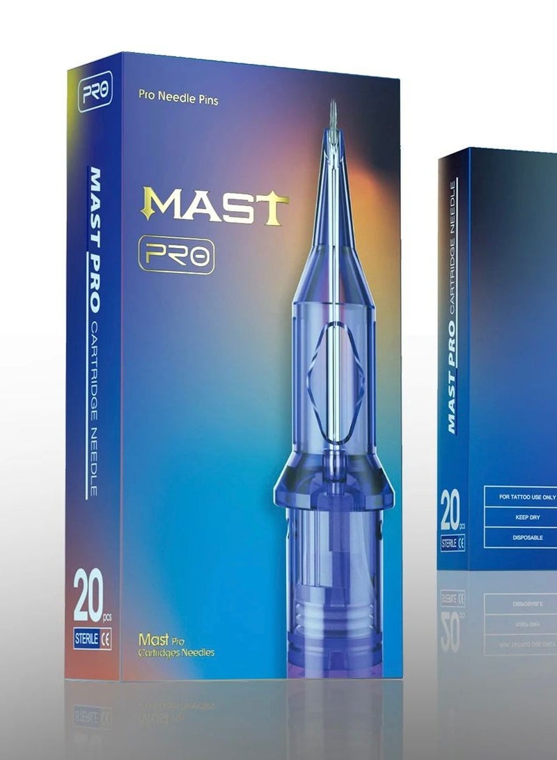 دراجون هوك خرطوشة مكياج دائم من MAST. 30/01 رفيع مستدير طويل مدبب. للاستخدام الاحترافي، تُستخدم لمرة واحدة ومعقمة. متوافقة مع معظم أجهزة المكياج الدائم. علبة تحتوي على 20 قطعة. - Image 1