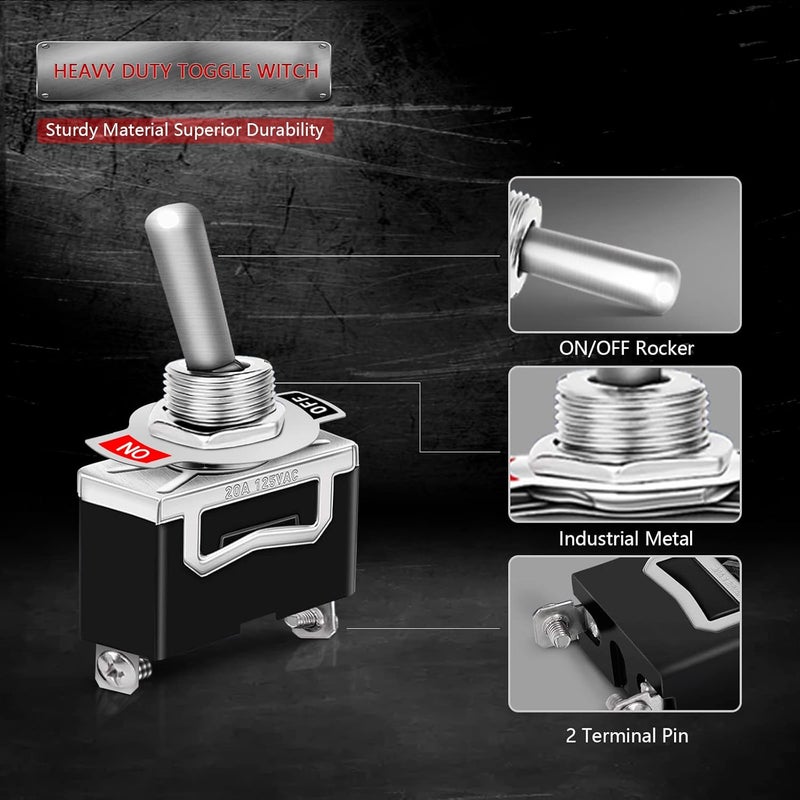 COROTC 8 Pack Waterproof Toggle Switches - Image 5