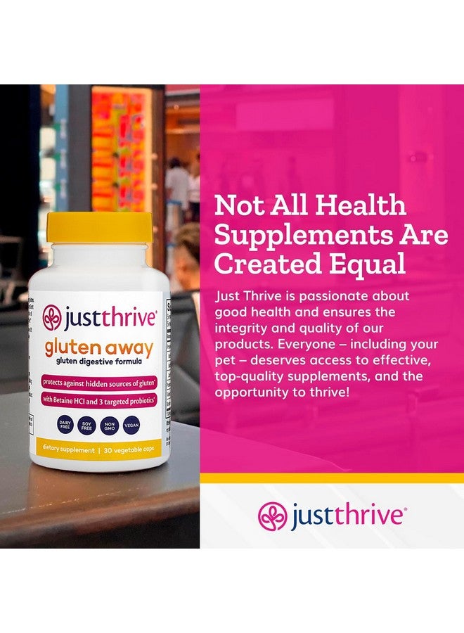 Just Thrive Gluten Away - 30 Servings Digestive Enzymes + Probiotic Support for Gluten Defense - Vegan, Gut Health Supplement - Image 5