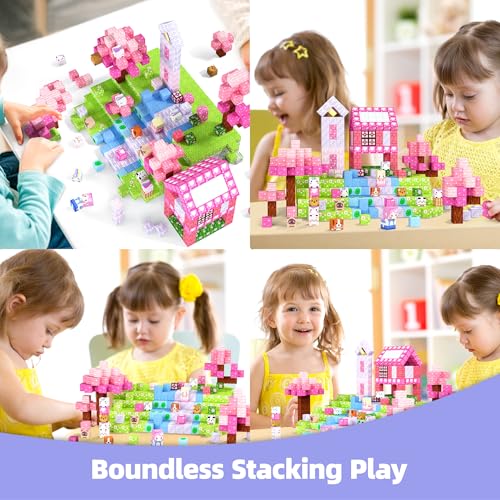 GobiDex 100PCS Magnetic Blocks Kid Building Toys for 3+ Years Old Girls, Upgraded STEM Sensory Gifts for Princess, Kids Magnets Game for Toddler - Image 4