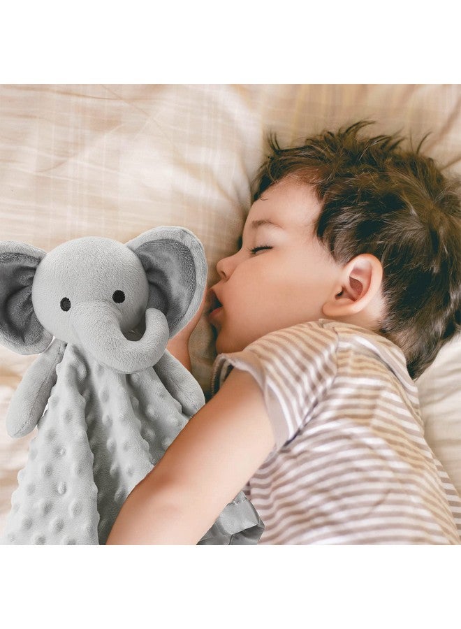 Pro Goleem Elephant Loveys for Babies Soft Security Blanket Baby Snuggle Toy Stuffed Animal Blanket Baby Registry Search Baby Boy Gifts for Infant and Toddler Gray 16 Inch - Image 1