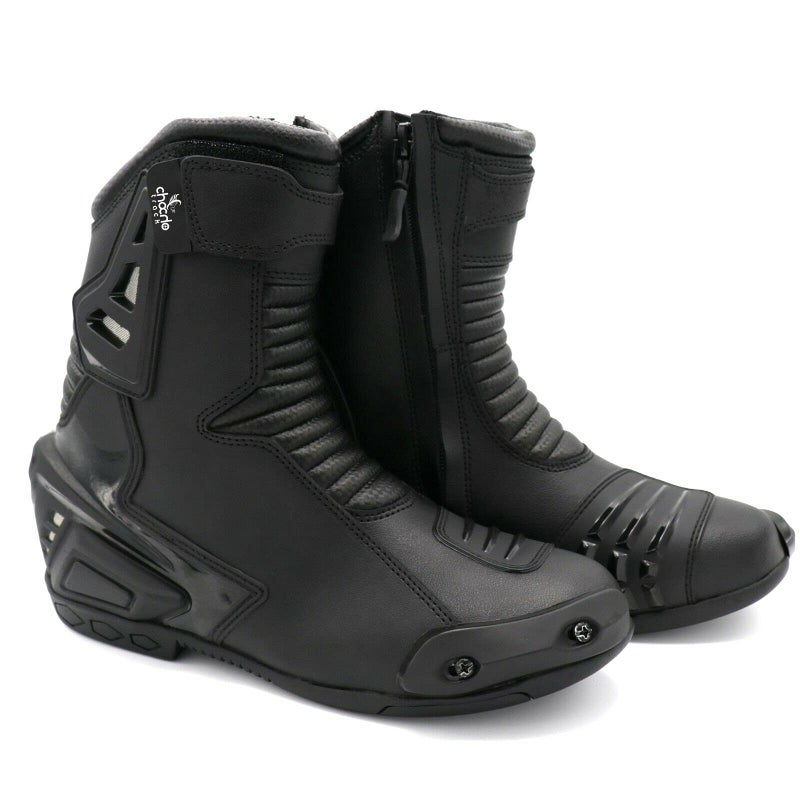 ChoCho Track Real Leather Motorbike Shoes High Tech Mens Short Motorcycle Racing Sports Boot numeric_10 - Image 3