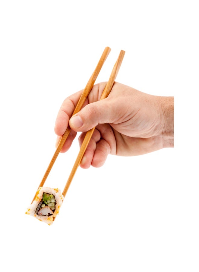 Restaurantware 9 Inch Bamboo Chopsticks, 100 Disposable Wooden Chopsticks - Twisted, No Slip, Bamboo Chopsticks, Smooth, For Restaurants, Cafes And Events  - Image 2