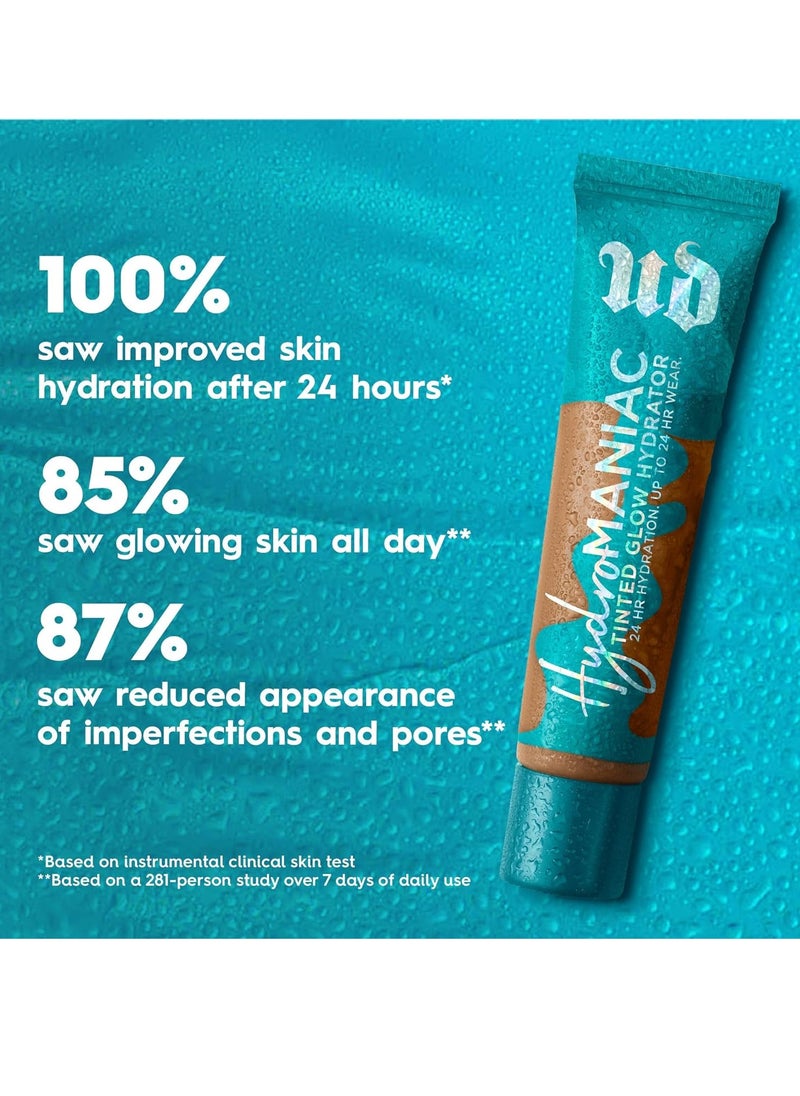 Urban Decay Urban Decay Hydromaniac Dewy Foundation, Hydrating Tinted Moisturizer for Dry Skin, Buildable Medium Coverage, with Kombucha Filtrate & Marula Oil, Non-comedogenic, Vegan, Cruelty-free - 1.1 fl oz  - Image 3