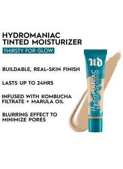 Urban Decay Urban Decay Hydromaniac Dewy Foundation, Hydrating Tinted Moisturizer for Dry Skin, Buildable Medium Coverage, with Kombucha Filtrate & Marula Oil, Non-comedogenic, Vegan, Cruelty-free - 1.1 fl oz  - Image 4