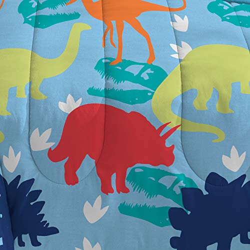 dream FACTORY - 2D742300MU Dinosaur Comforter Set, Toddler, Blue/Green/Multicolor/Orange/Red/White - Image 3