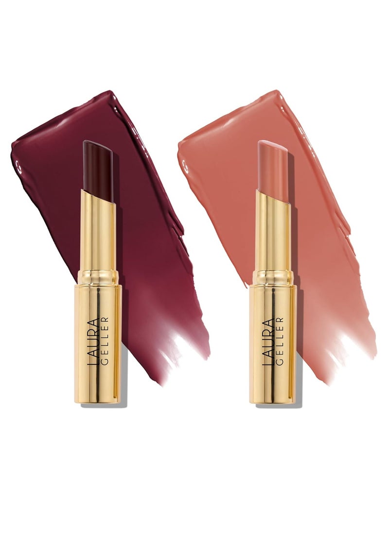 LAURA GELLER NEW YORK LAURA GELLER NEW YORK Jelly Balm Hydrating Lip Color Duo - Very Black Cherry + Sugar & Spice - Holiday 2024  - Image 1