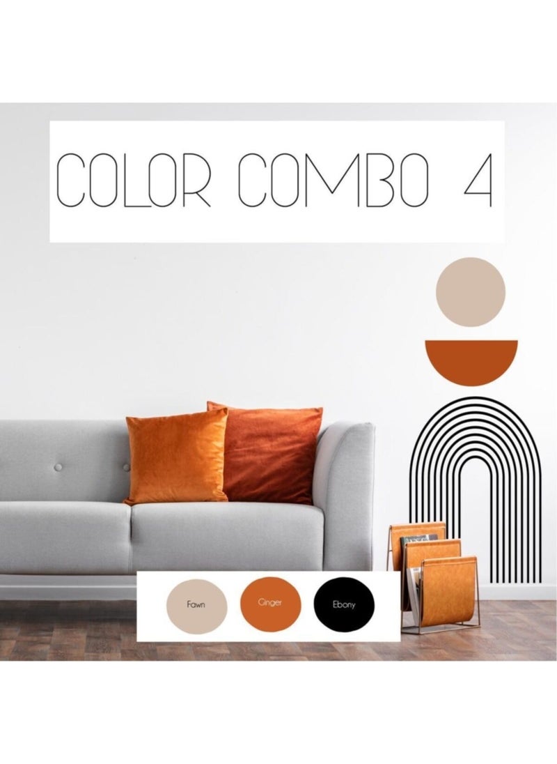 Kt Grup Kt Group Bohemian Color Blocks Wall Sticker Set 