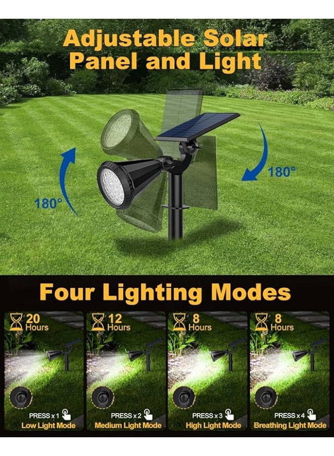 AFN Solar Powered Outdoor LED Garden Lights Set Waterproof Landscape Spotlights with Adjustable Panels for Yard Pathway Lawn Patio Bright Energy Saving Lighting Solution Pack - Image 4