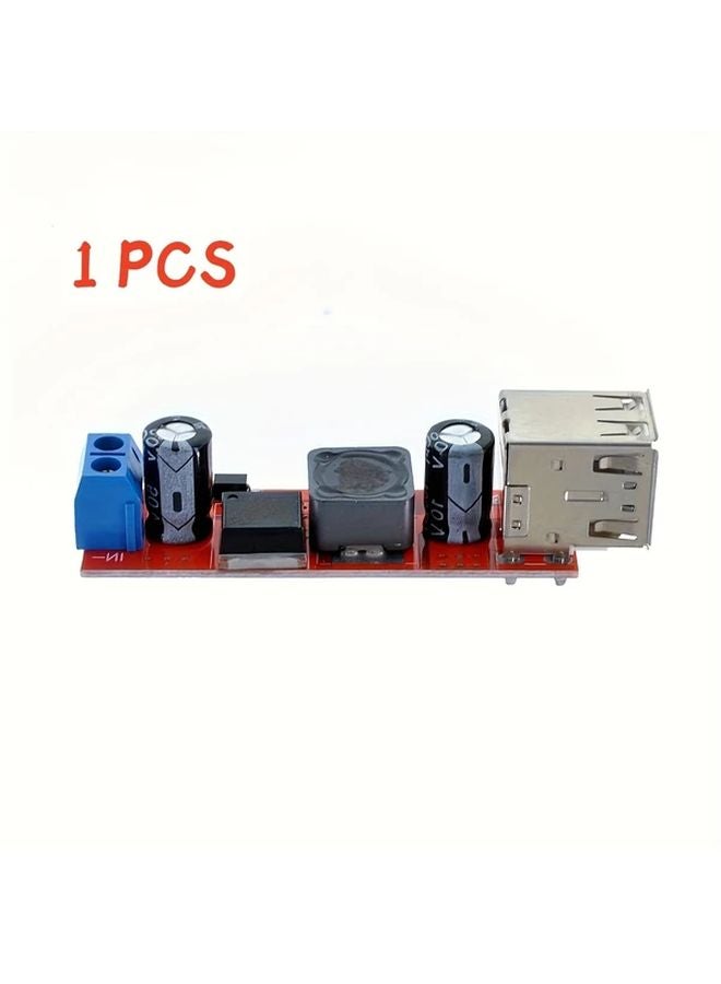 Red Dual USB Step Down Module 6 40V to 5V 3A DC Buck Converter Voltage Regulator - Image 1
